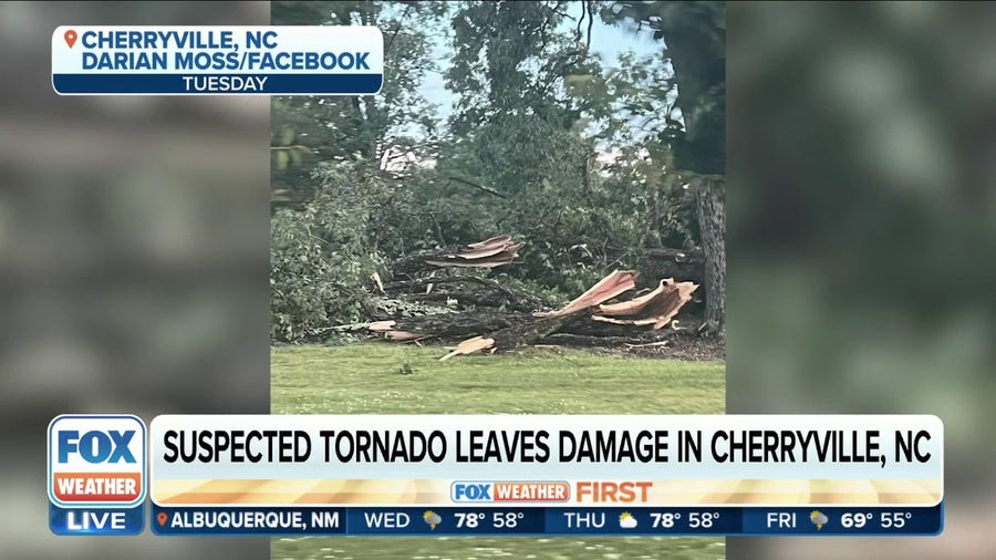 Possible tornado leaves damage across Cherryville, NC