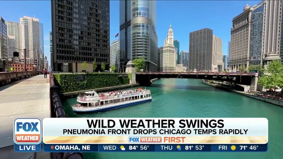 Chicago experiences nearly 30 degree temperature drop in minutes due to 'pneumonia front'