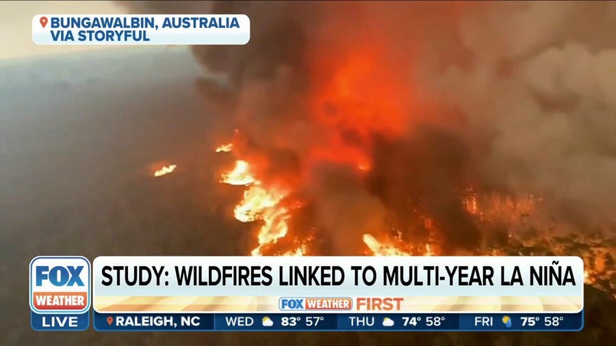 Australian wildfires likely contributed to multiyear La Niña, study finds