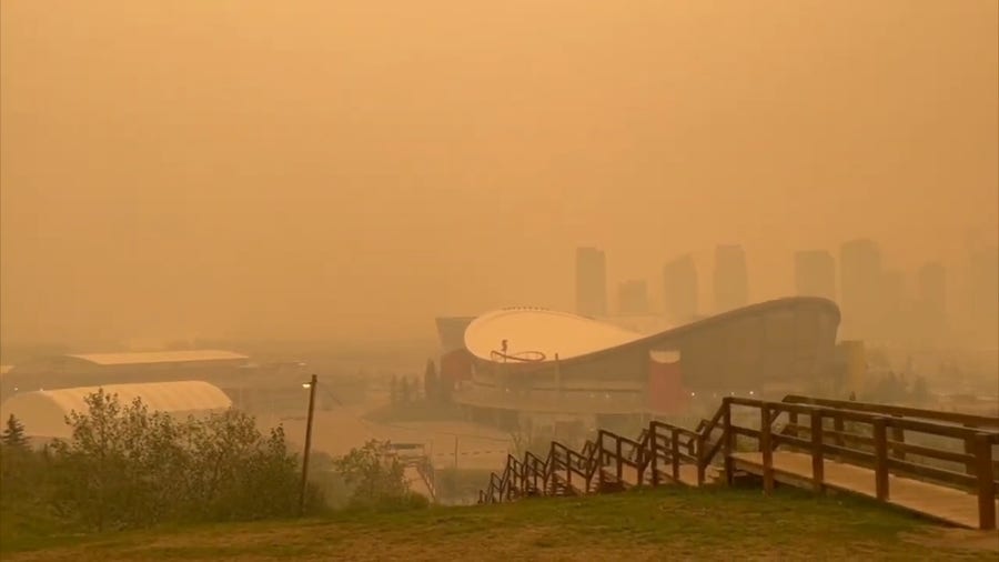 Canadian wildfires cause widespread smoky skies