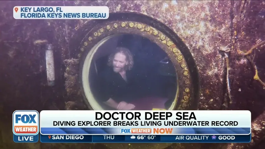 Florida professor breaks the record for longest time living underwater