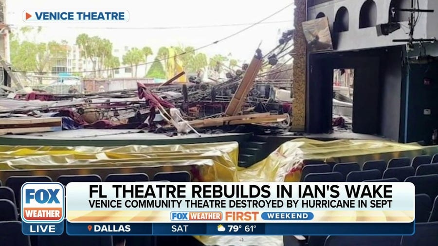 Florida community theatre rebuilds after destroyed by Hurricane Ian in September