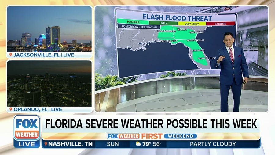 Florida faces soggy week featuring several inches of rain amid daily storms