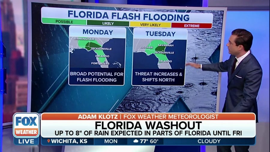 Days of drenching rain to soak Florida