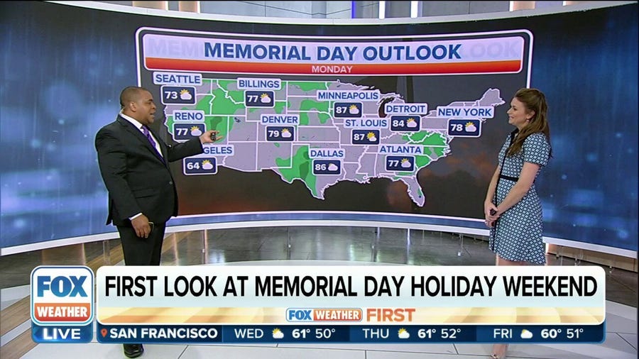 First look at Memorial Day holiday weekend forecast