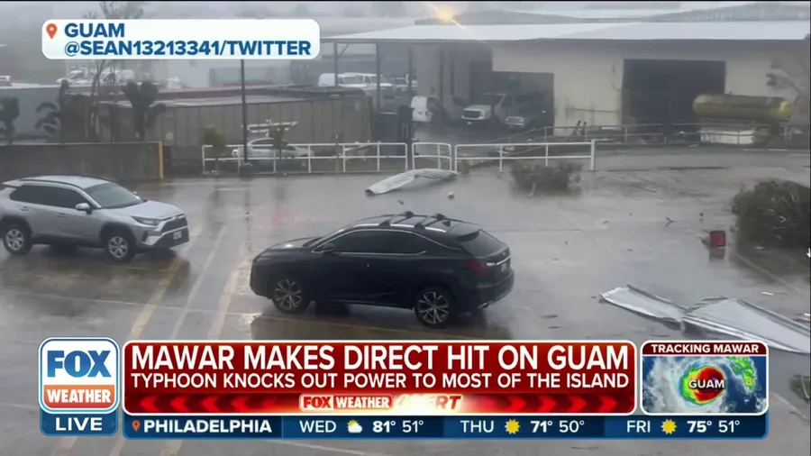 Ferocious Typhoon Mawar lashes Guam, direct hit knocks out power to most of US territory