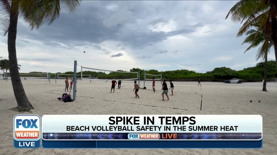 Keeping it cool on the volleyball court in the Miami heat
