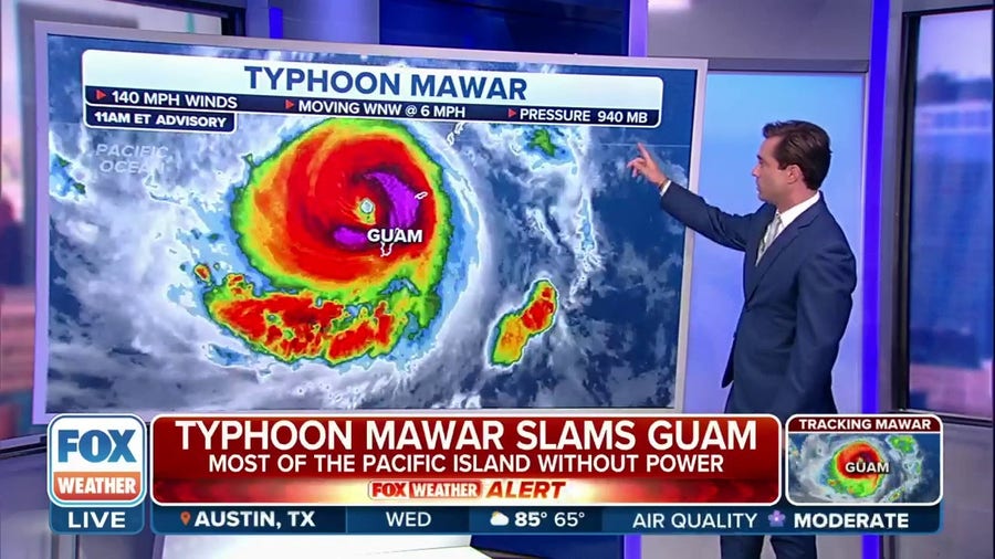 Typhoon Mawar batters Guam with destructive winds, torrential rain