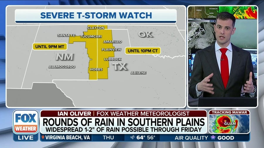 Severe Thunderstorm Watch issued for parts of Texas, New Mexico, Oklahoma