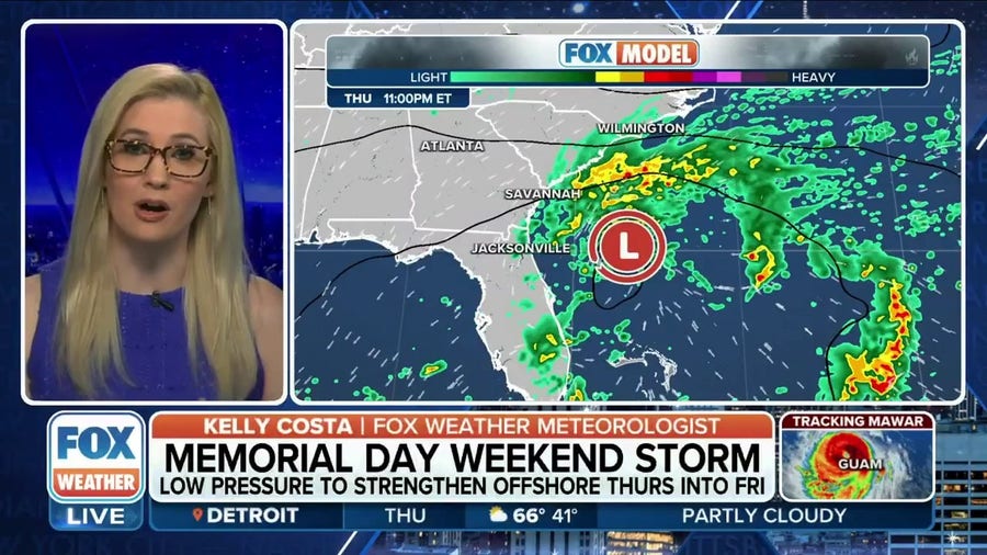 FOX Forecast Center monitoring low developing off Southeast coast