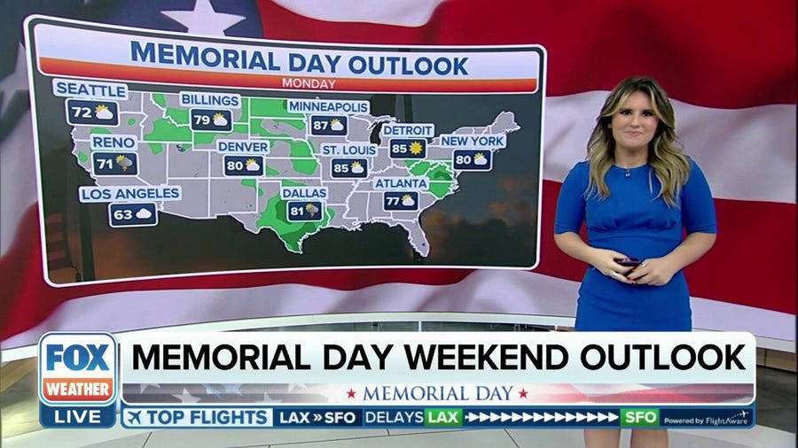 Here's a look at your Memorial Day weekend weather outlook