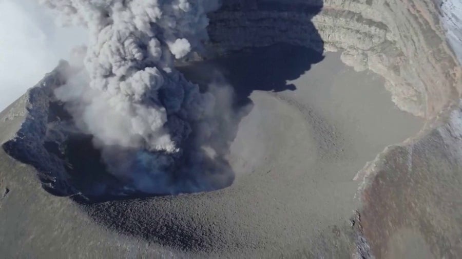 Drone video of Mexico's most active volcano