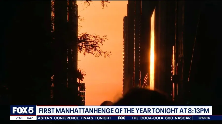 First Manhattanhenge of the year at 8:13 p.m. tonight