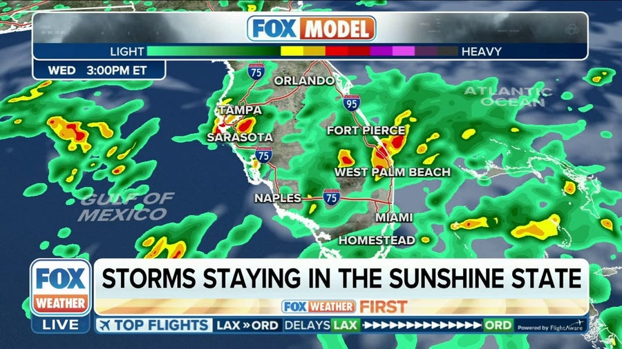 More widespread thunderstorms, torrential rain eyes Florida after brief break