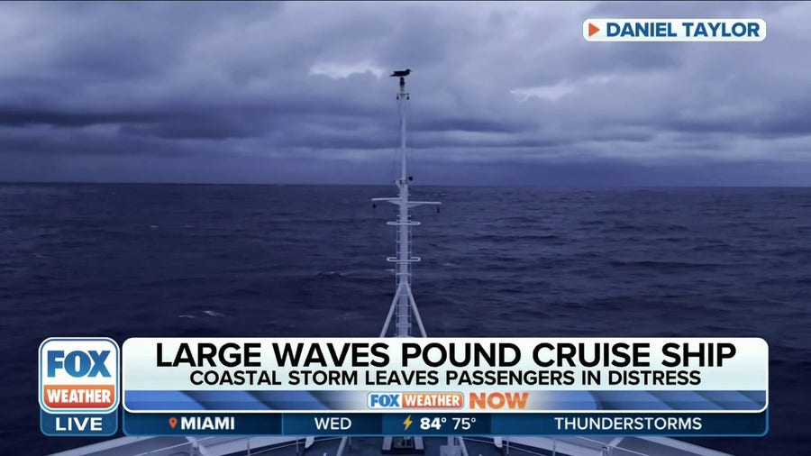 Coastal storm leaves Carnival passengers in distress as large waves pound cruise ship