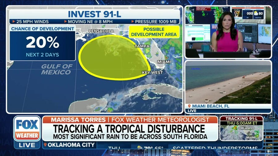 Invest 91L being tracked in Gulf of Mexico