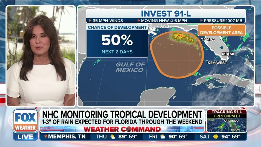 Odds of development for Invest 91L increased to 50%