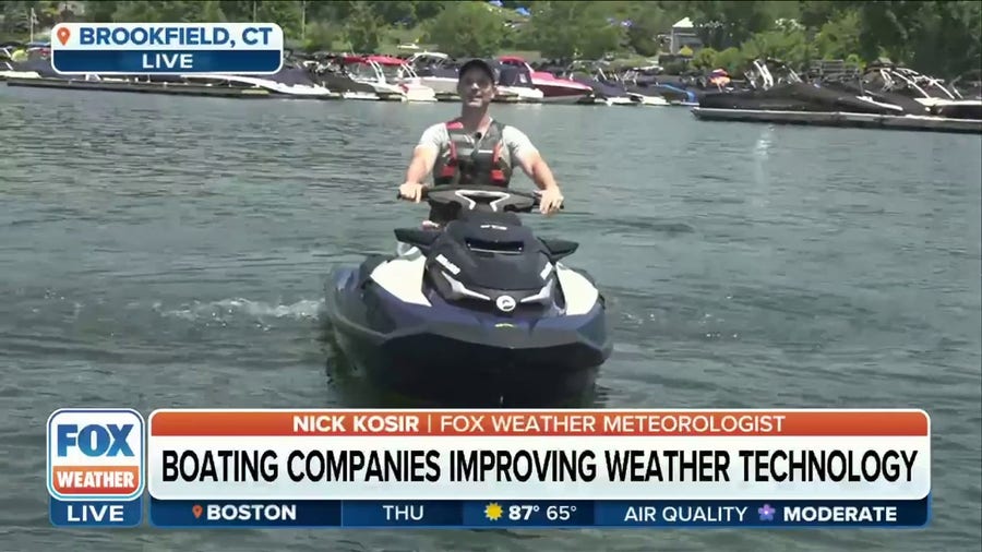 Nick Kosir enjoys some boating in Connecticut