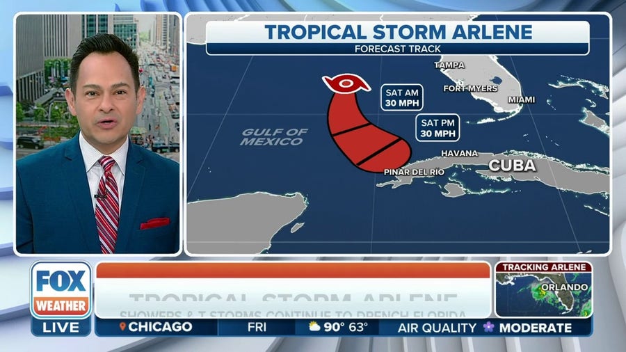 Tropical Storm Arlene forms in Gulf of Mexico