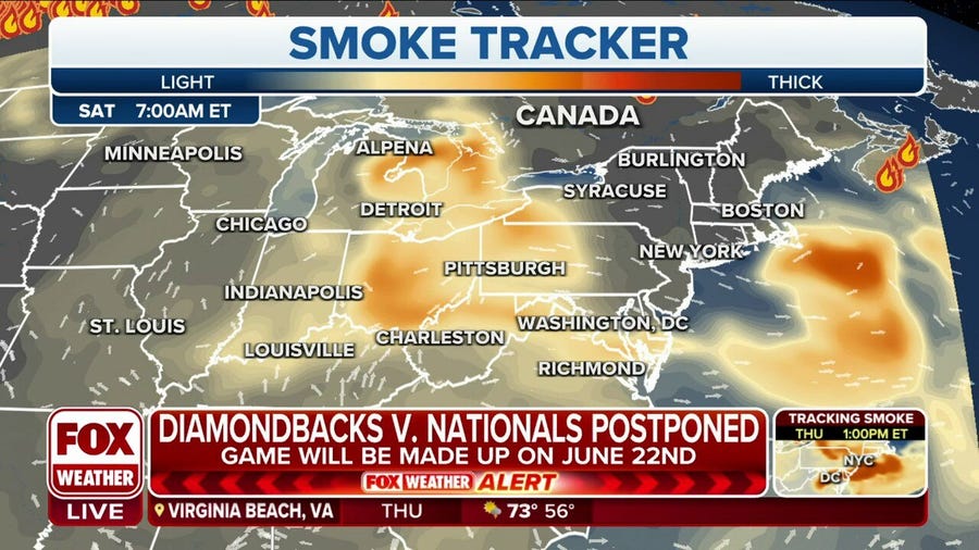 Canadian wildfire smoke fills NYC streets
