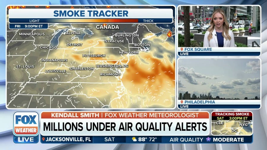 Air quality improves in Northeast as smoke lingers over Great Lakes
