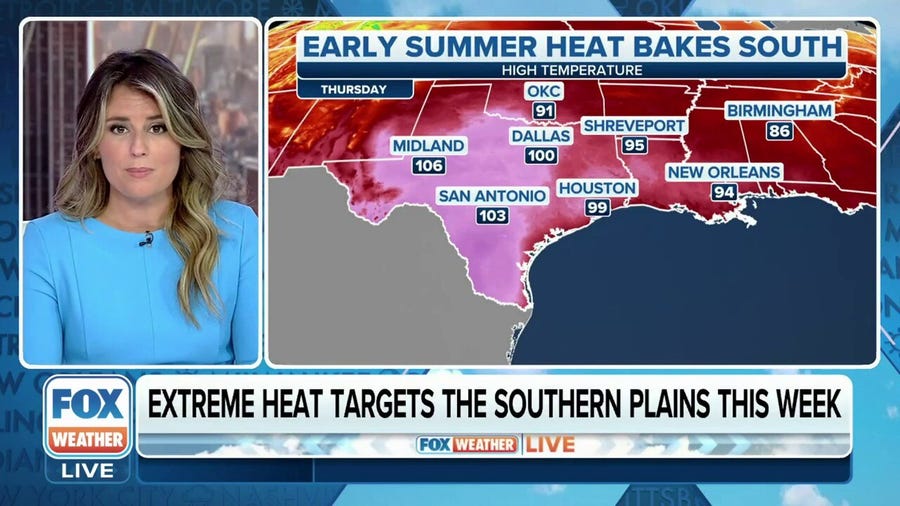 Temperatures to soar over 100 degrees in the southern Plains this week