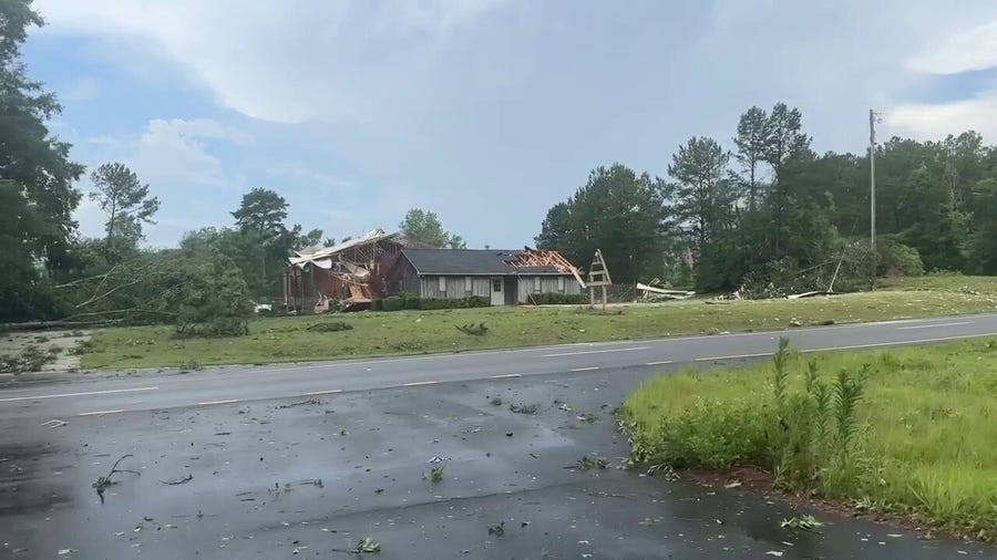 Watch: Video shows damage caused by likely tornado in Alabama
