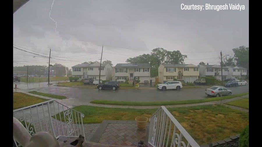 Caught on camera: New Jersey man struck by lightning