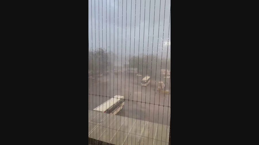 Watch Cyclone Biparjay tear apart a building