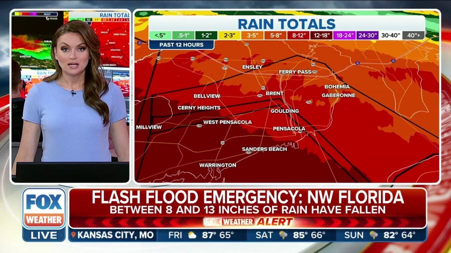 Flash Flood Emergency in effect for Pensacola, Florida