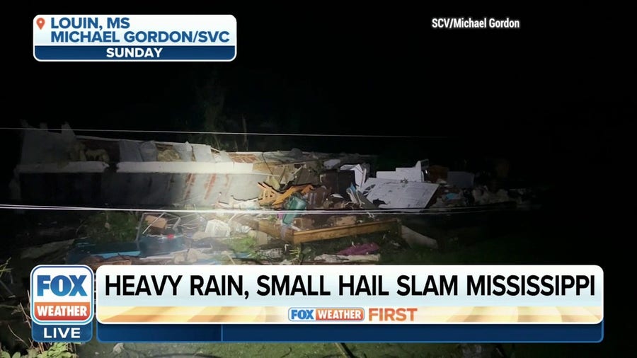 Likely tornado causes significant damage overnight in Louin, Mississippi