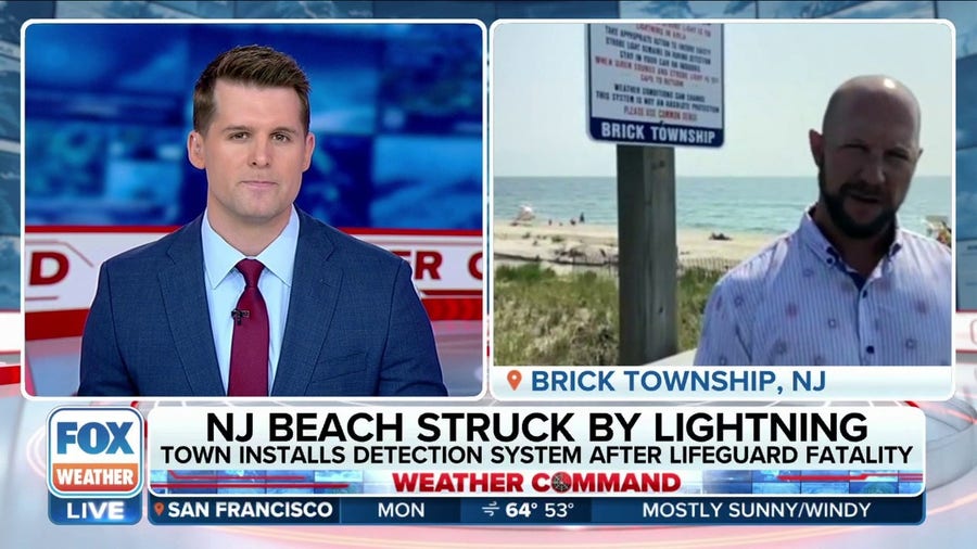 New Jersey town installs lightning detection system on beaches after lifeguard fatality