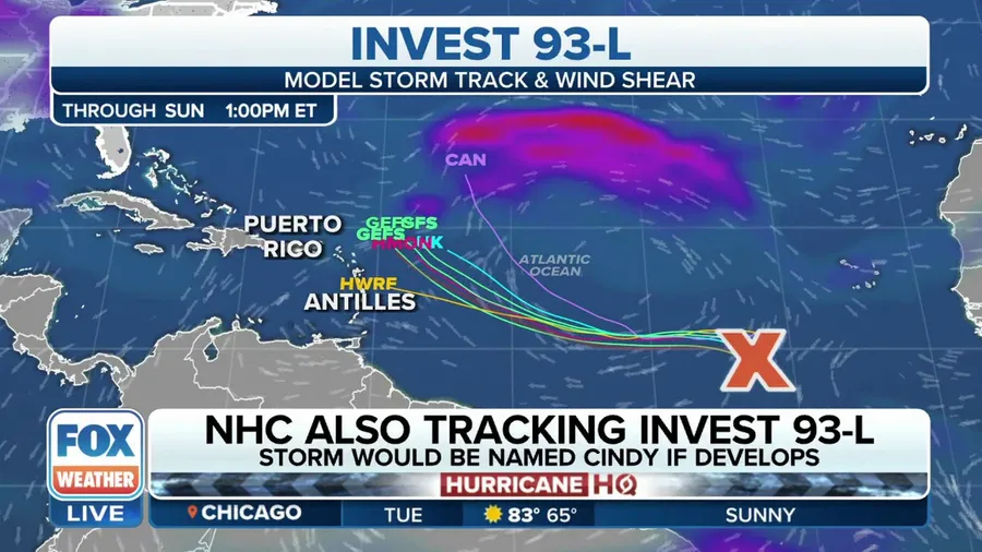 NHC monitoring Invest 93L for further development Latest Weather