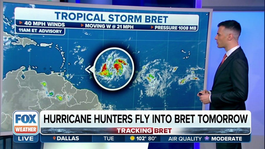 Tropical Storm Bret No Longer Forecast To Become Hurricane As It ...