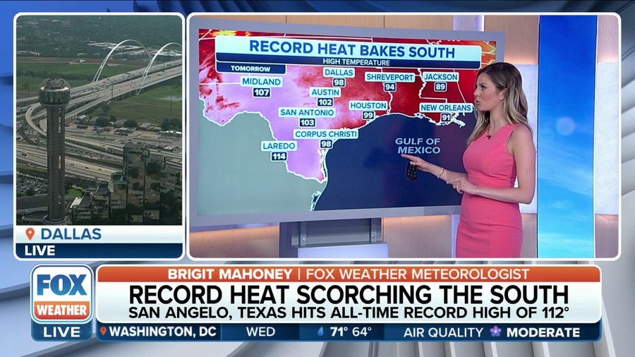 Texas continues to sizzle with record heat