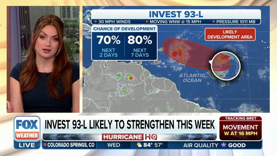 Invest 93L expected to become tropical depression later this week