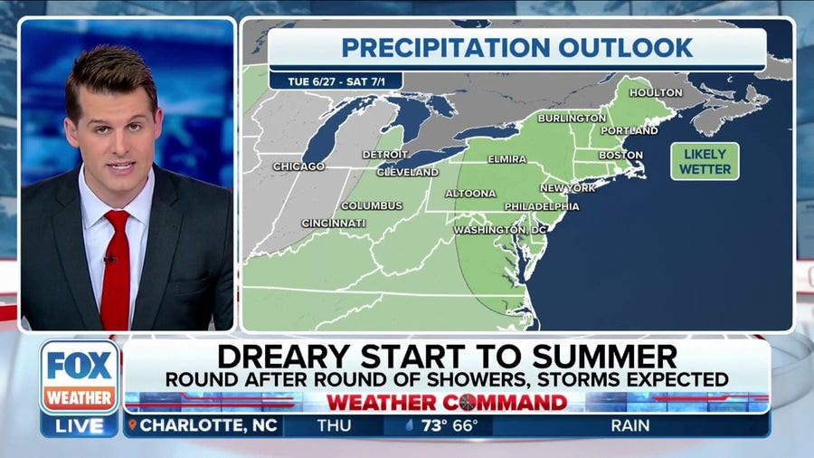 Dreary start to summer for the Northeast