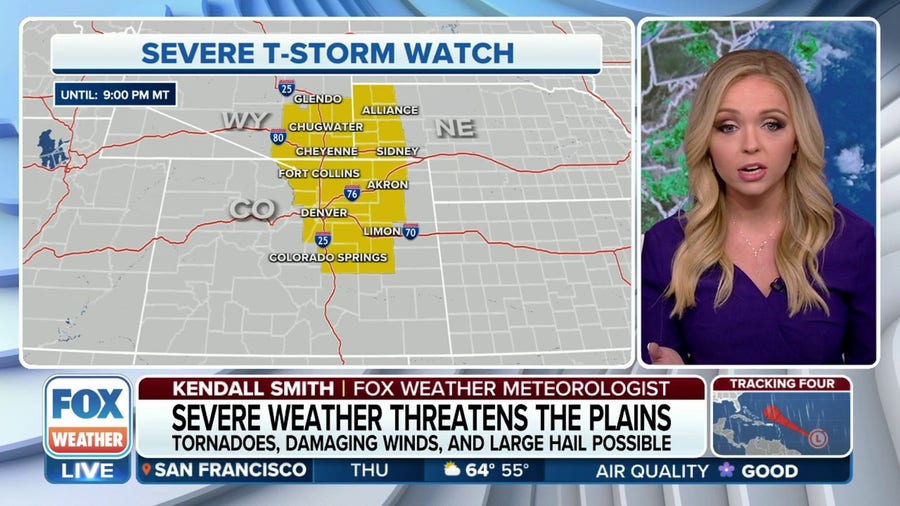 Severe weather threatens the Plains