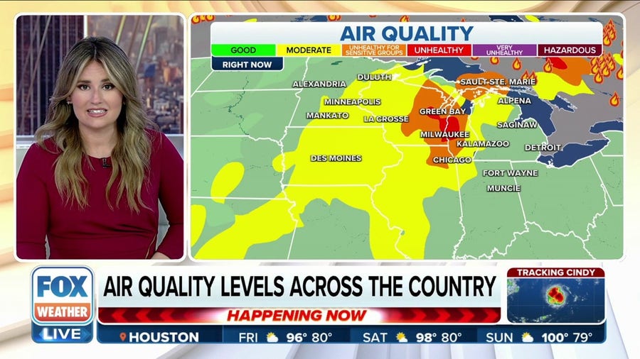 Wildfire smoke causing air quality concerns across the Great Lakes