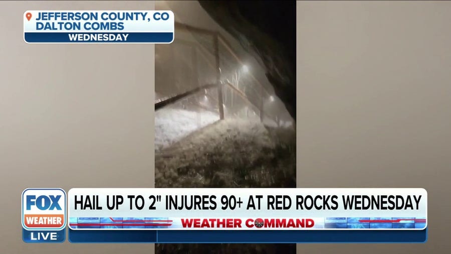 Large hail injures Red Rocks concertgoers in Colorado