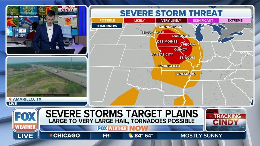 Severe storm threat moves into Midwest over weekend
