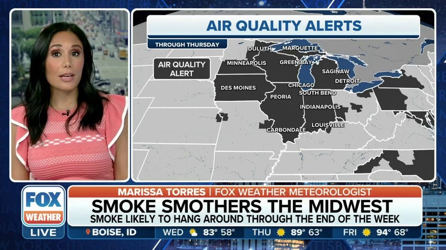 Smoke from Canadian wildfires smothers the Midwest