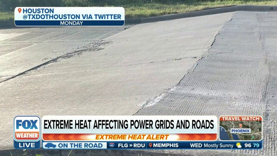 How extreme heat searing Texas, South is affecting power grids and roads