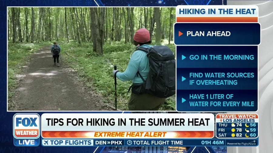 Hiking and outdoor recreational safety tips for the extreme heat