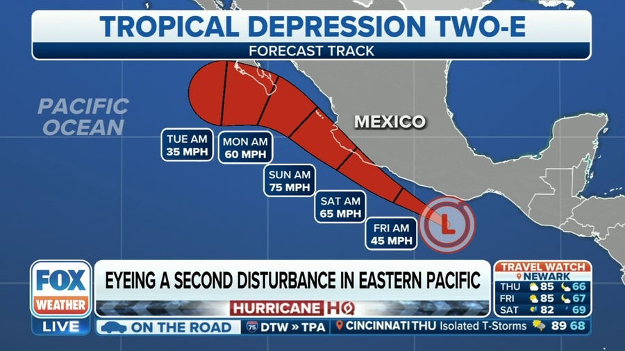 Tropical Depression 2-E forms near Mexico