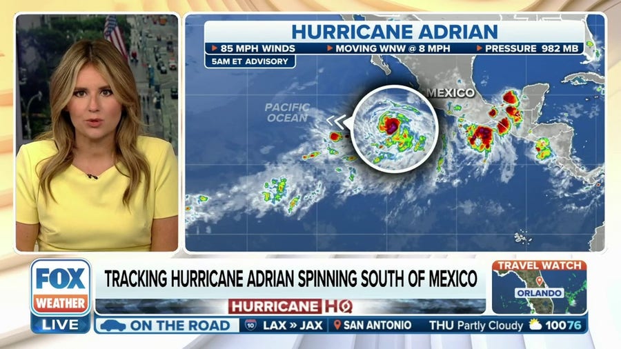 Hurricane Adrian strengthens in Eastern Pacific