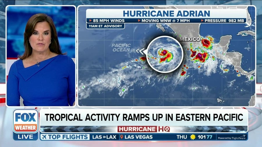 Hurricane Adrian expected to strengthen as it moves farther away from Mexico