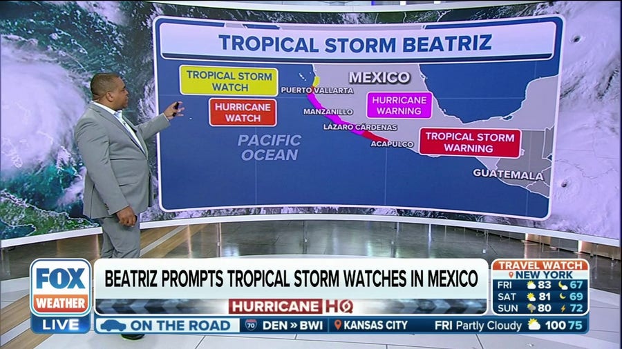 Beatriz prompts Tropical Storm Watches in Mexico