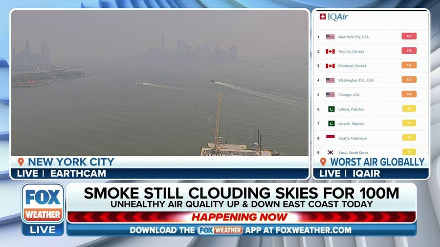 Smoke continues to cloud skies for 100 million Americans