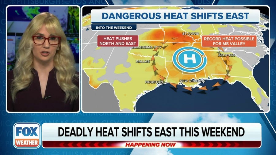 Dangerous heat wave moves into Deep South